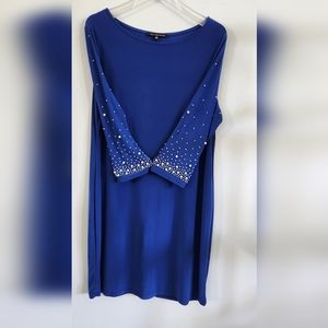 NWOT Royal Blue beaded dress